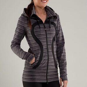 Lululemon Stride Jacket Black Stripes Galore 6